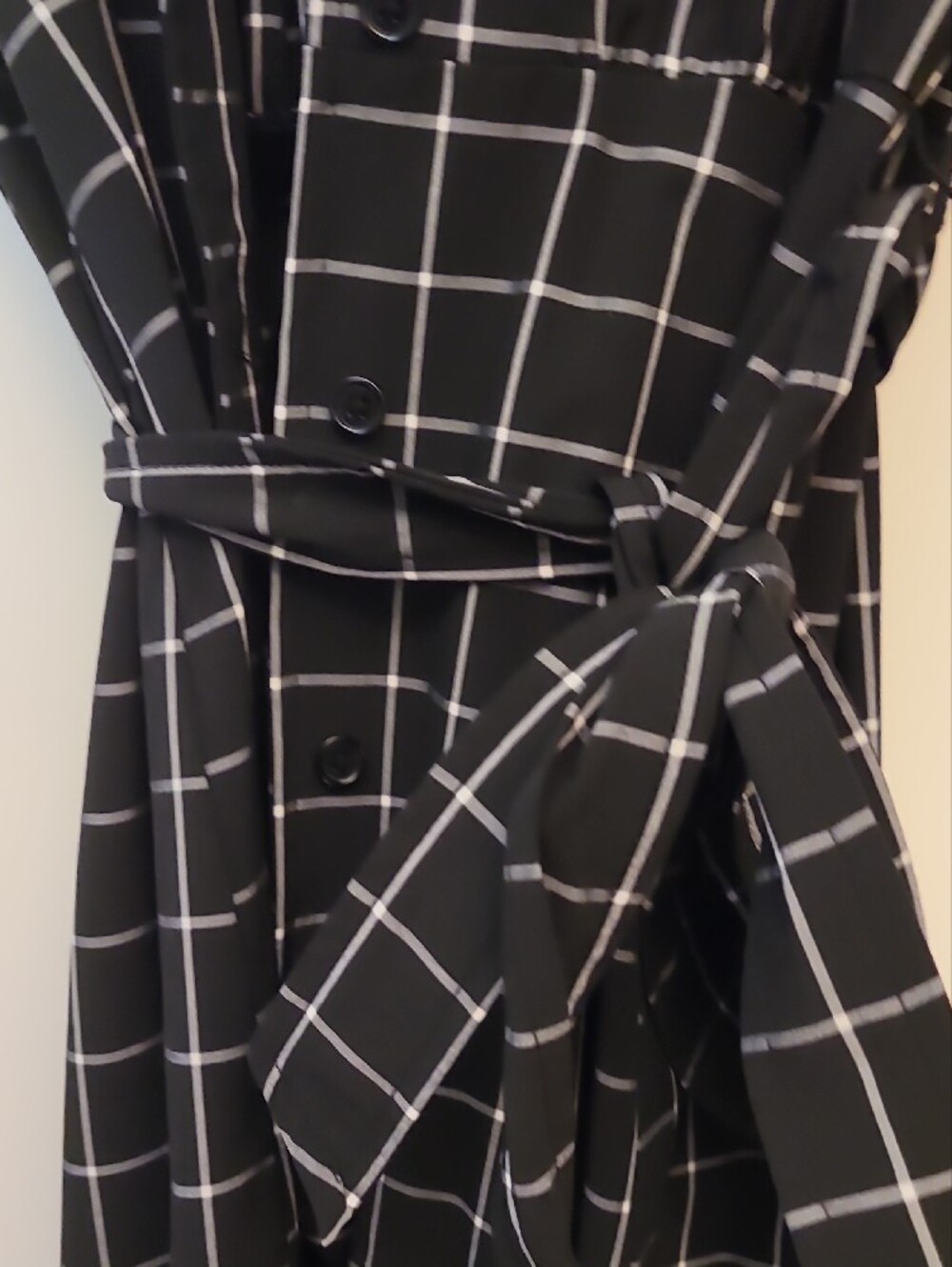 Calvin Klein Black Windowpane Maxi Dress - Picture 6 of 6